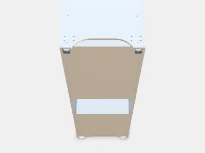 METOD High cabinet frame for fridge-oven 2 Low-poly 3D model