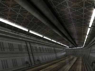 spaceship space station futuristic t sci-fi fantasy 3D model
