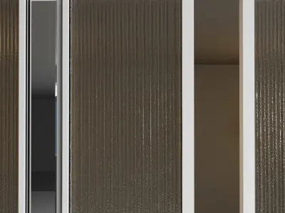 Glass partition door Set 33 Low-poly 3D model
