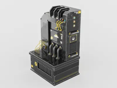 Sci-Fi Generator GEN02 Low-poly 3D model