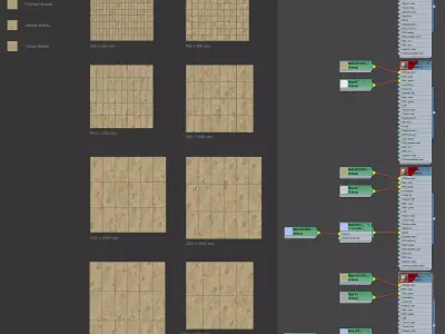 Breccia Terrazzo Marble Porcelain Tiles - Set 08 Texture