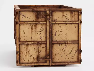 Skip V4 - Weathered Industrial Container  3D model