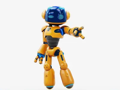 UTILITY BOT MONICA RIGGED 3D model
