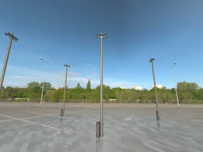 Wooden Electricity Pole without Ladder - Object 030 Low-poly 3D model