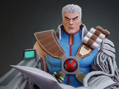 Marvels Classic Cable rigged 3D model