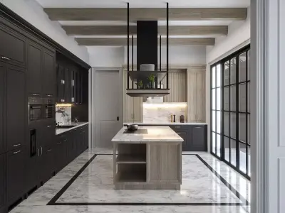 Dining Room Kitchen and Conservatory Modern Classic 3D model