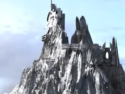 Mount Olympus Mountain snow version  3D model