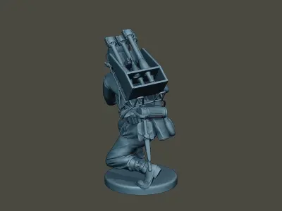 German soldier ww2 Rocket G4 3D print model