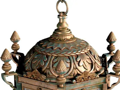 Street lamp in Oriental East style 3D model