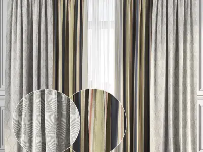 Curtain Set 152 3D model