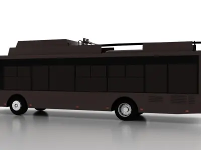 Trolleybus Ursus T70116 Low Low-poly 3D model