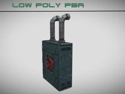 Sci-Fi Switch Box Low-poly 3D model
