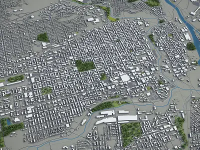 Allentown  Low-poly 3D model