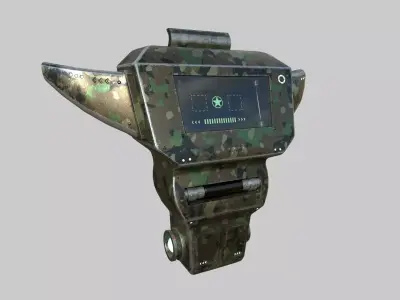 SciFi Backpack 07 Military Camo - Character Fashion Design Low-poly 3D model