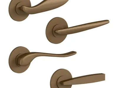 Collection of 12 Door Handles 3D Model Pack