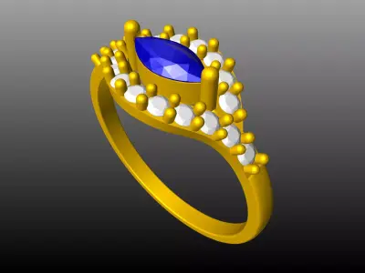Ladies RIng 3D print model shop