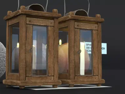 NORDSK IVAN WOODEN LANTERN 2025 3D model