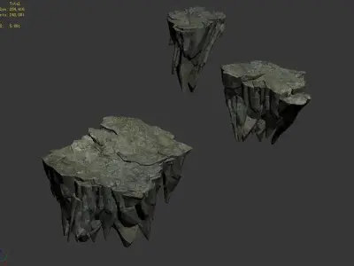 Dragon Hall - Left Cliff 0231 3D model