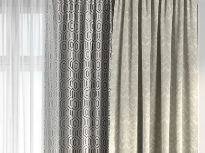Curtain Set 167 3D model