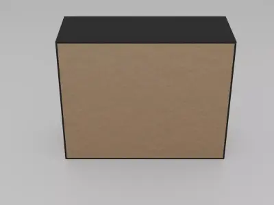 Dresser - Variant 1 of 25 - Black Matte Low-poly 3D model