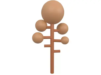 Cartoon Tree v3 004 Low-poly 3D model