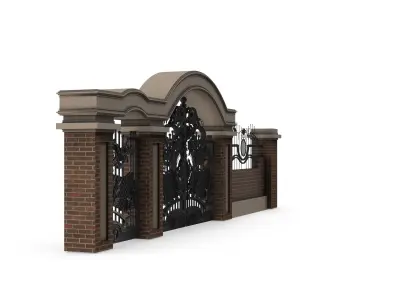 Gates wrought iron gate 3D model
