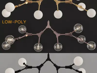 Lindsey Modern Lustre G4 Led Chandelier 3d model Low-poly 3D model