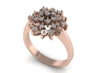 Diamond ring 3D print model