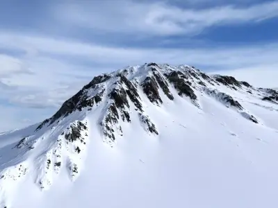 Snow Mountain 08 Low-poly 3D model