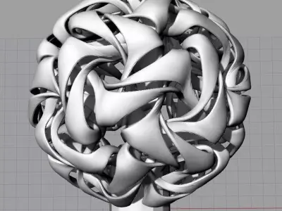 Twisted Lampshade 3D print model