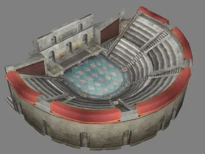 Roman amphitheater Low-poly 3D model