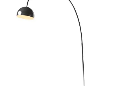 Overarching Metal Shade Floor Lamp - West Elm 3D model