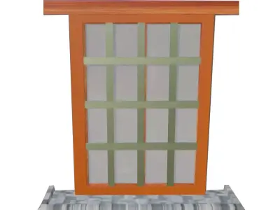 Window  3D model  low-poly Low-poly 3D model