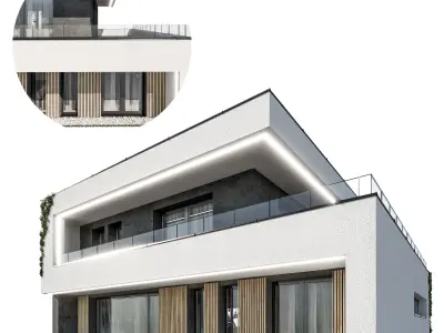 Modern house 04 3D model purchase