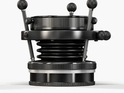 Lensbaby Control Freak lens Low-poly 3D model