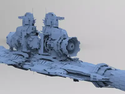Sci-Fi Droid ship 4  3D model