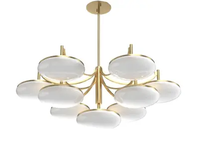 Bregman Convertible Chandelier PBR 3D model