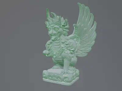bali guardian statue 3D model