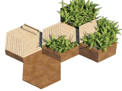 Solid Hex Podium 3D model