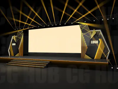 Event stage design 3D model