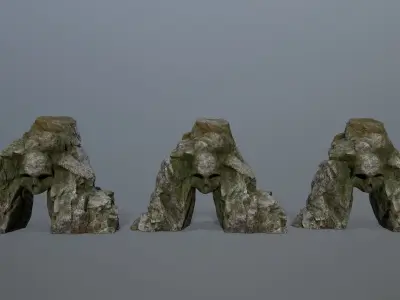 Skull Cave Low-poly 3D model