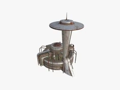 SciFi Facility D10 Abandoned - Sci Fi Exterior Design Low-poly 3D model