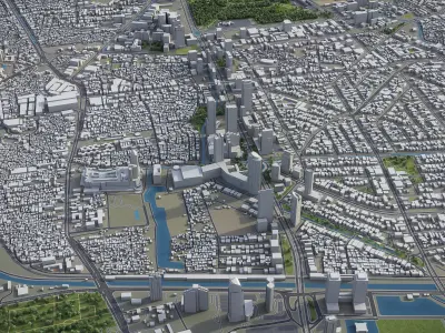 Full Area Low-poly 3D model