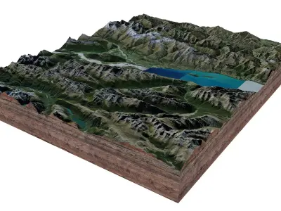 Glenorchy New Zealand 3D model