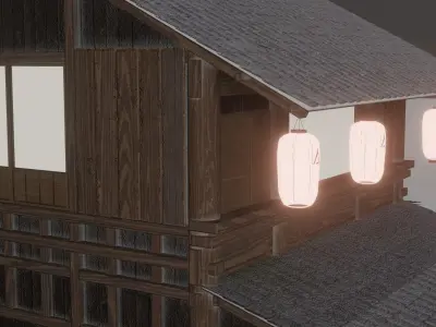 House 2 - Realistic Japan style house - 4K Resolution texture Free low-poly 3D model