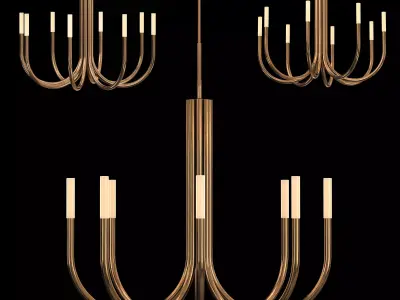 ROUSSEAU ROUND CHANDELIER 38 3D model