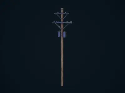 Power Pole Low-poly 3D model