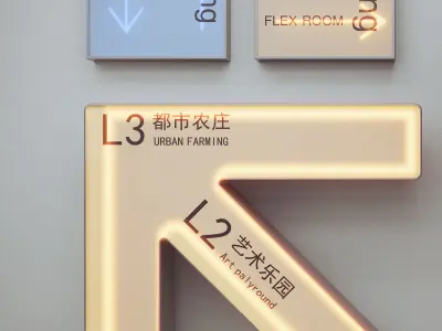 Road signs and directional signs Low-poly 3D model