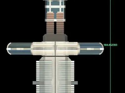 Sci fi Tower - VR Low-poly 3D model