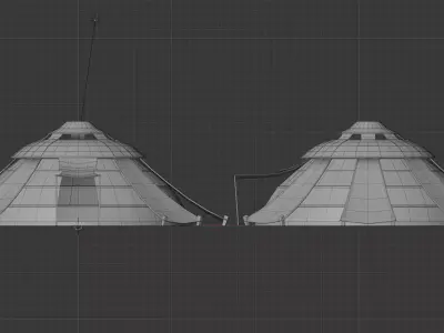 Desert Tent Low-poly 3D model